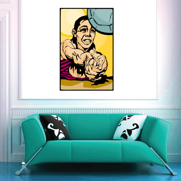 Image of Volleyball Wall Decal - Vinyl Sticker - Car Sticker - Die Cut Sticker - CDSCOLOR108