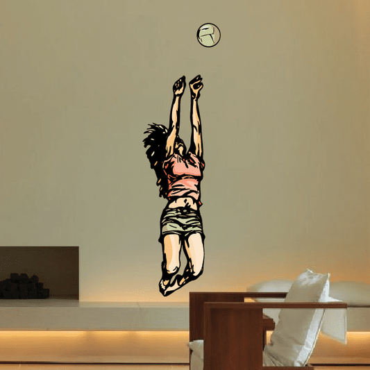 Image of Volleyball Wall Decal - Vinyl Sticker - Car Sticker - Die Cut Sticker - CDSCOLOR127