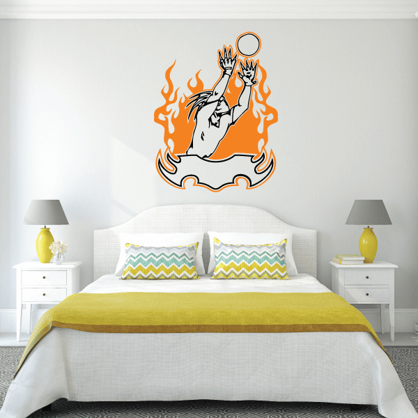 Image of Volleyball Wall Decal - Vinyl Sticker - Car Sticker - Die Cut Sticker - SMcolor002