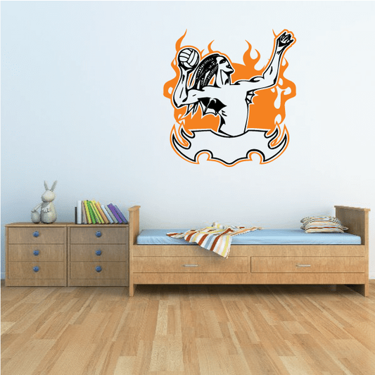 Image of Volleyball Wall Decal - Vinyl Sticker - Car Sticker - Die Cut Sticker - SMcolor008