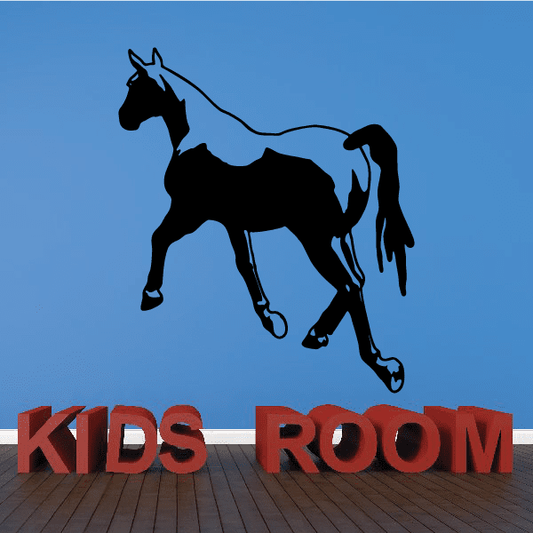 Walking horse decal with “Kids Room” lettering