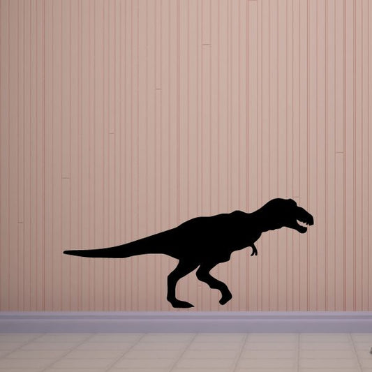 Black walking Tyrannosaurus rex decal silhouette