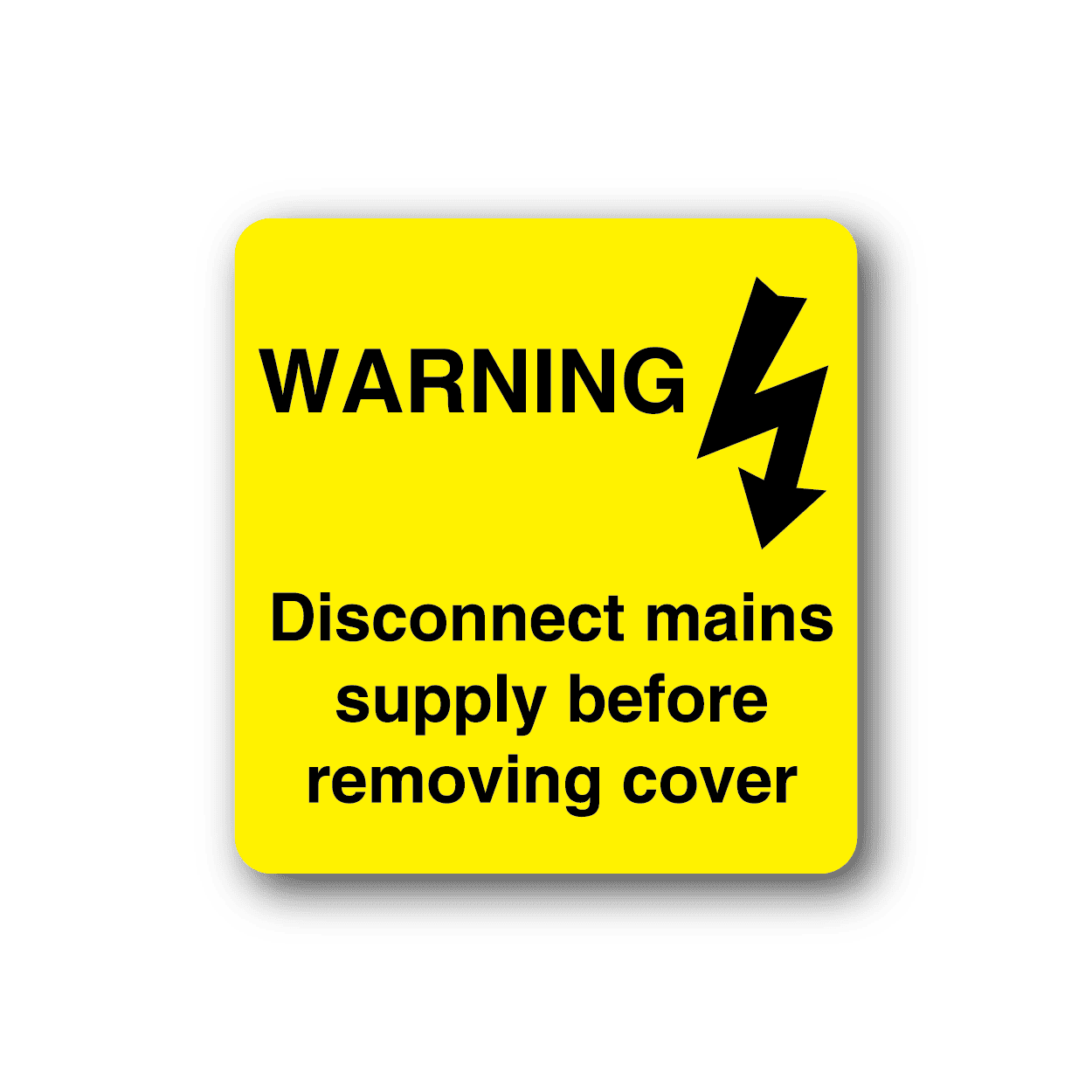 Image of Warning Disconnect Main Supply Sticker