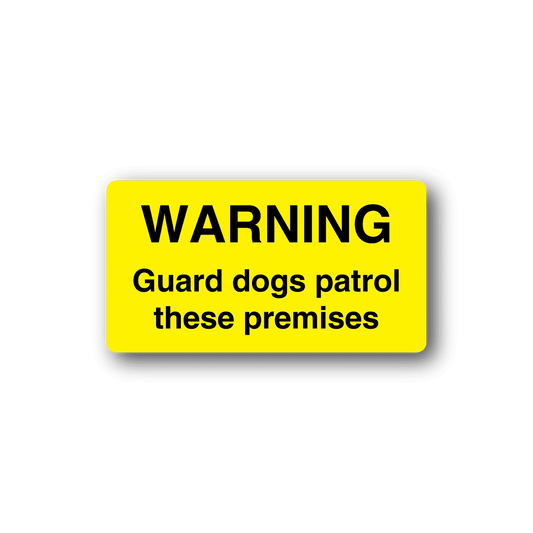 Image of Warning Guard Dogs Patrol These Premises Sticker