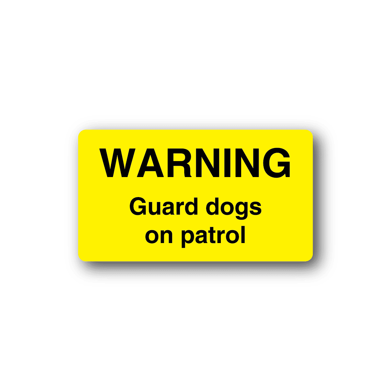 Image of Warnings Guard Dogs On Petrol Sticker