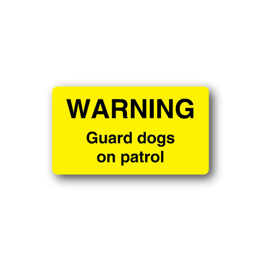 Image of Warnings Guard Dogs On Petrol Sticker