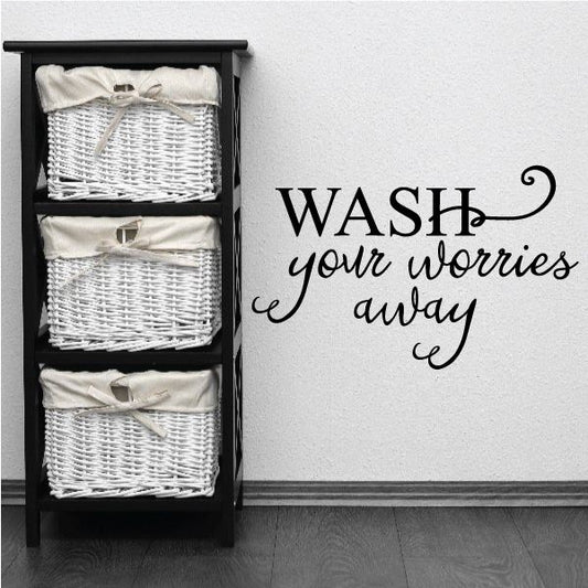 Image of Wash Your Worries Aways Wall Decal