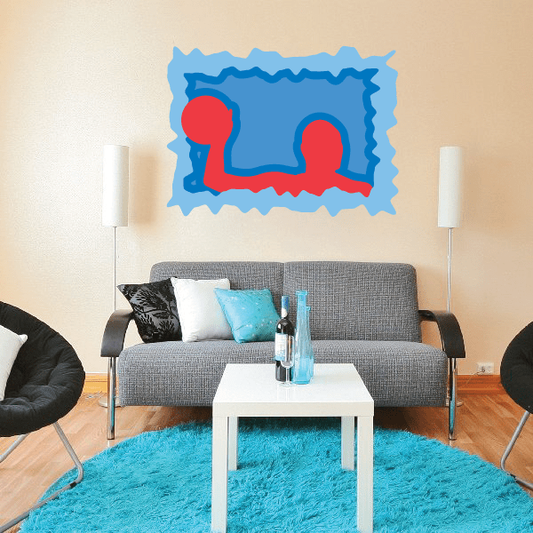 Image of Water Polo Wall Decal - Vinyl Sticker - Car Sticker - Die Cut Sticker - CDSCOLOR022
