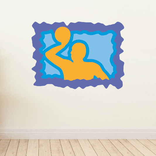 Image of Water Polo Wall Decal - Vinyl Sticker - Car Sticker - Die Cut Sticker - CDSCOLOR023