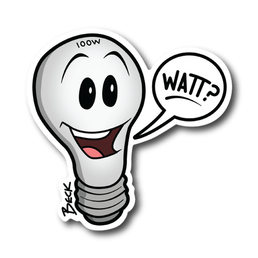 Watt Off Bulb Vinyl Sticker