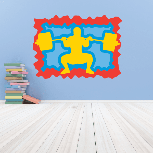 Image of Weight Lifting Wall Decal - Vinyl Sticker - Car Sticker - Die Cut Sticker - CDSCOLOR020
