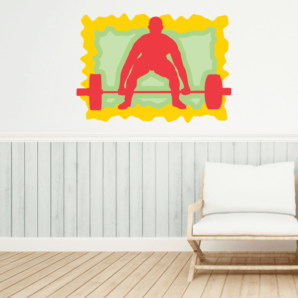 Image of Weight Lifting Wall Decal - Vinyl Sticker - Car Sticker - Die Cut Sticker - CDSCOLOR023