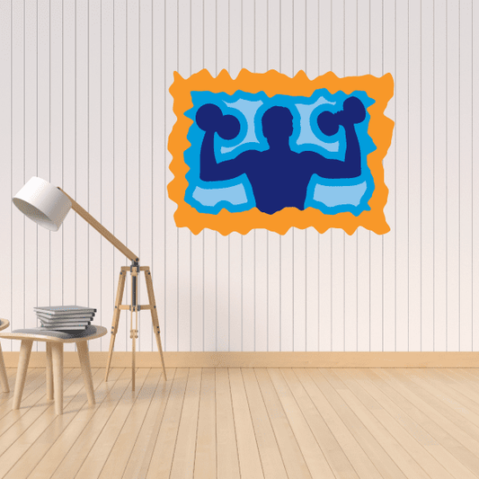 Image of Weight Lifting Wall Decal - Vinyl Sticker - Car Sticker - Die Cut Sticker - CDSCOLOR032