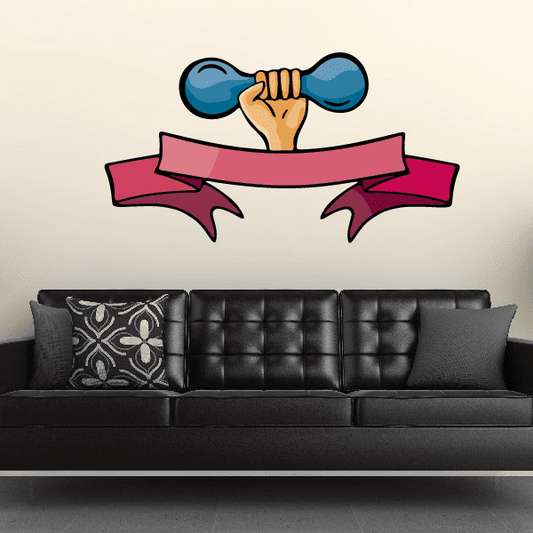 Image of Weight Lifting Wall Decal - Vinyl Sticker - Car Sticker - Die Cut Sticker - CDSCOLOR039