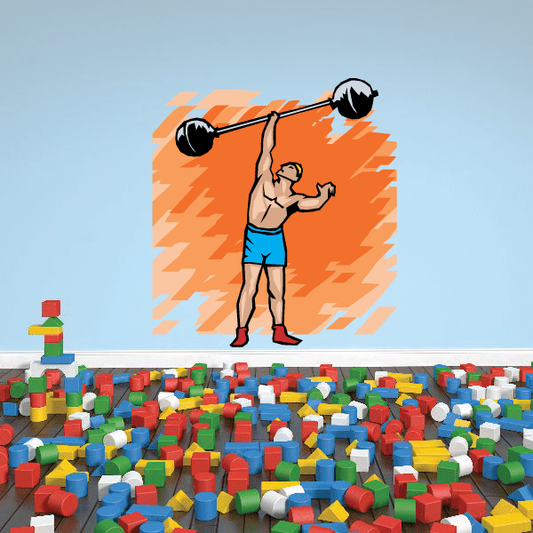 Image of Weight Lifting Wall Decal - Vinyl Sticker - Car Sticker - Die Cut Sticker - SMcolor003