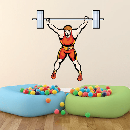 Image of Weight Lifting Wall Decal - Vinyl Sticker - Car Sticker - Die Cut Sticker - SMcolor008
