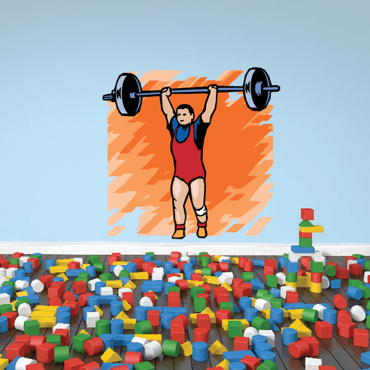 Image of Weight Lifting Wall Decal - Vinyl Sticker - Car Sticker - Die Cut Sticker - SMcolor009