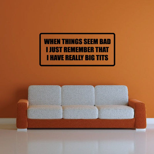 Image of When Things Seem Bad I Just Remember That I Have Really Big Tits Decal