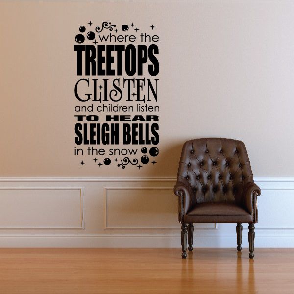 Image of Where Treetops Glisten Quote Wall Decal