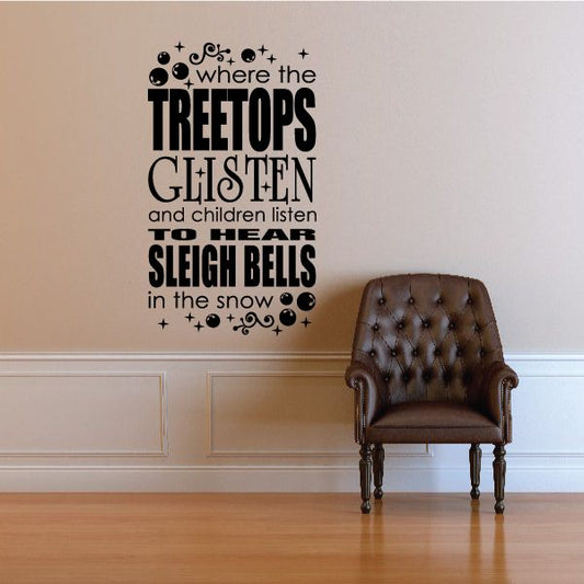 Image of Where Treetops Glisten Quote Wall Decal