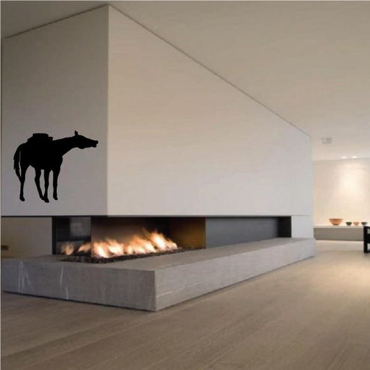 Standing horse silhouette wall decal