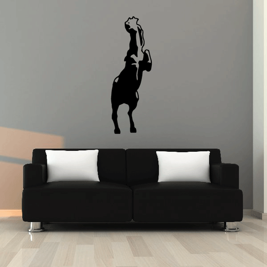 Standing horse wall decal, black silhouette