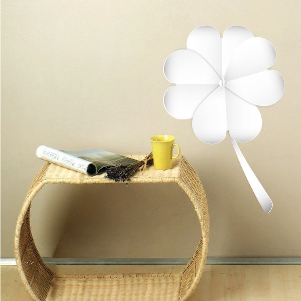 Image of White 4 Leaf Clovers St Patrick's Day Wall Decal - Vinyl Decal - Car Decal - Idcolor012