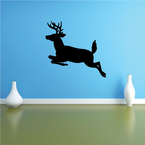 Image of Whitetail Deer Buck Side Jump Decal