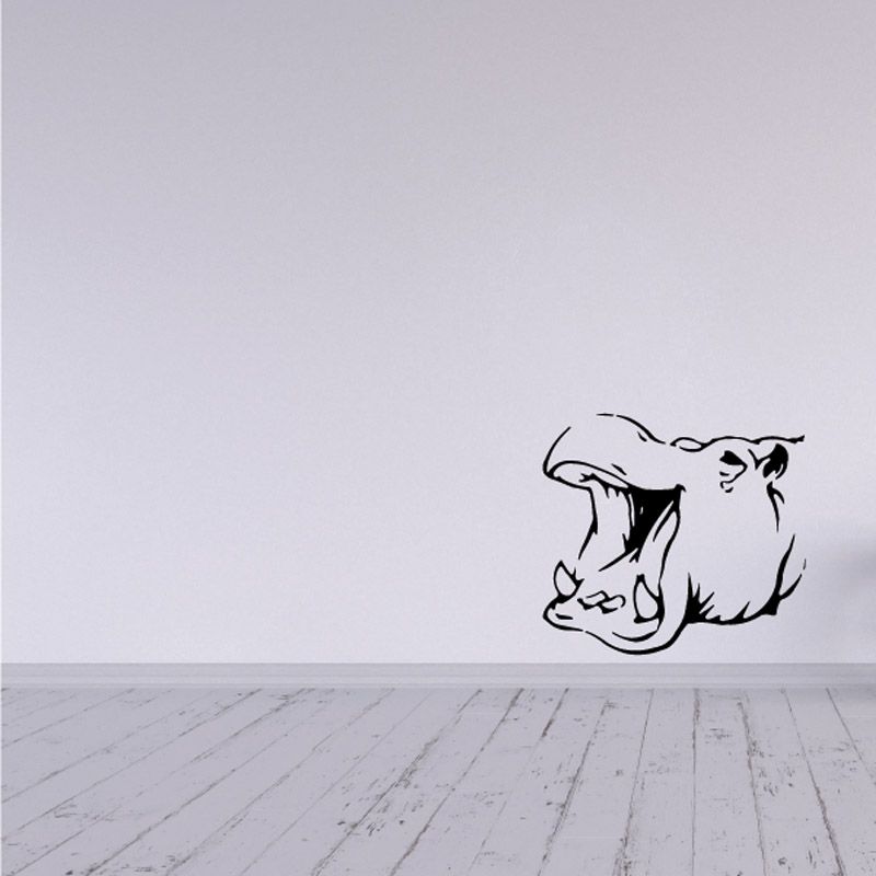 Image of Wide Mouth Hippo Decal