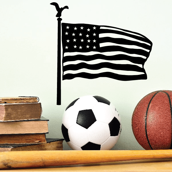 Image of Windy America Flag Decal