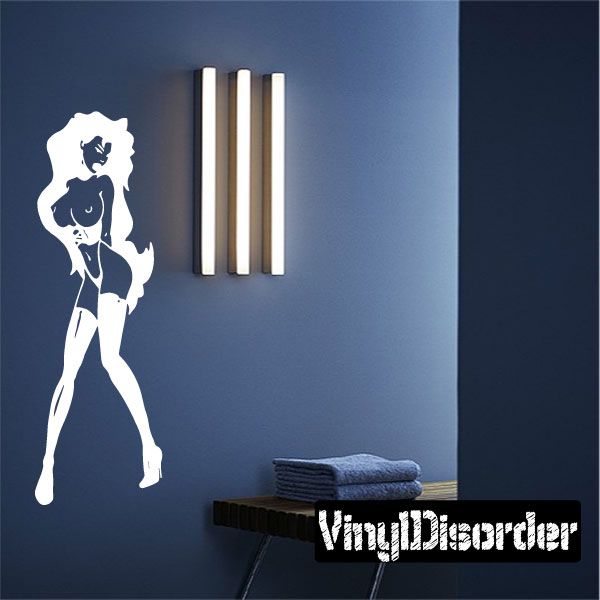 Image of Woman in Cupless Corset Decal