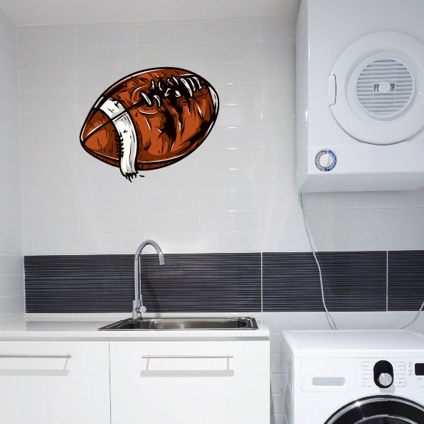 Image of Worn Football Wall Decal - Vinyl Car Sticker - Uscolor007