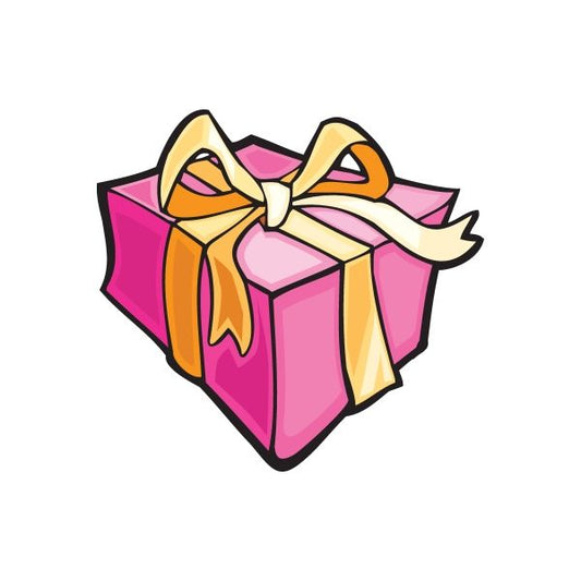 Image of Wrapped Present with Bow Sticker