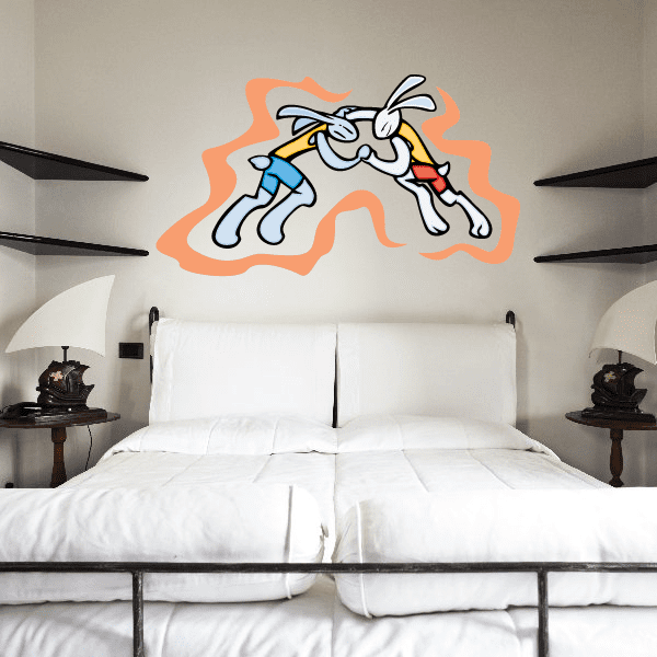 Image of Wrestling Wall Decal - Vinyl Sticker - Car Sticker - Die Cut Sticker - CDScolor0002