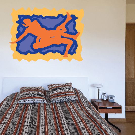 Image of Wrestling Wall Decal - Vinyl Sticker - Car Sticker - Die Cut Sticker - CDScolor0008