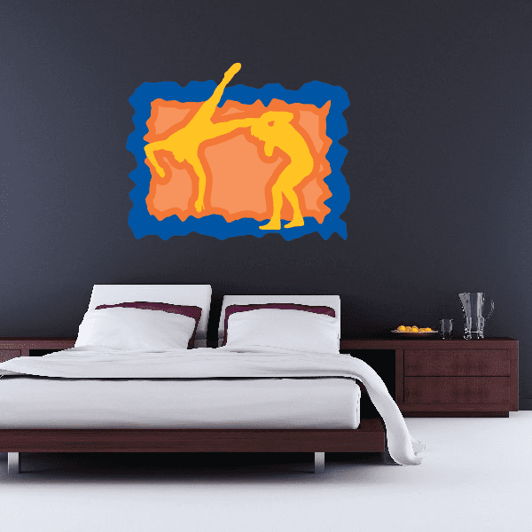 Image of Wrestling Wall Decal - Vinyl Sticker - Car Sticker - Die Cut Sticker - CDScolor0009