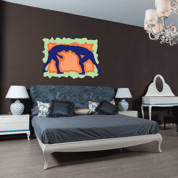 Image of Wrestling Wall Decal - Vinyl Sticker - Car Sticker - Die Cut Sticker - CDScolor0017