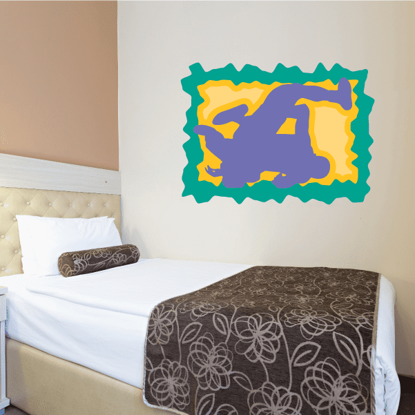 Image of Wrestling Wall Decal - Vinyl Sticker - Car Sticker - Die Cut Sticker - CDScolor0018
