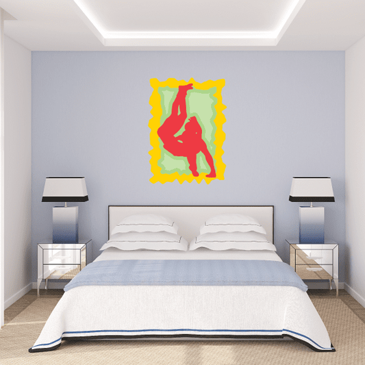 Image of Wrestling Wall Decal - Vinyl Sticker - Car Sticker - Die Cut Sticker - CDScolor0019