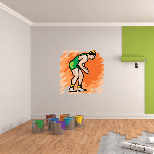 Image of Wrestling Wall Decal - Vinyl Sticker - Car Sticker - Die Cut Sticker - SMcolor003
