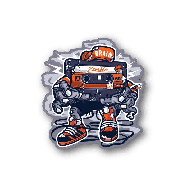 Image of Zombie Cassette Sticker