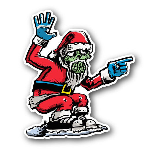 Zombie Santa Vinyl Sticker