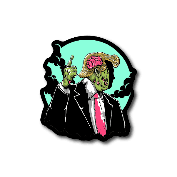 Zombie Trump Vinyl Sticker weather-resistant vinyl sticker by VinylDisorder