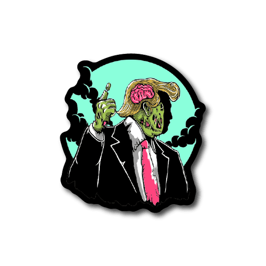 Zombie Trump Vinyl Sticker weather-resistant vinyl sticker by VinylDisorder