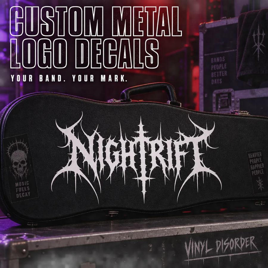 Death metal logo decals example