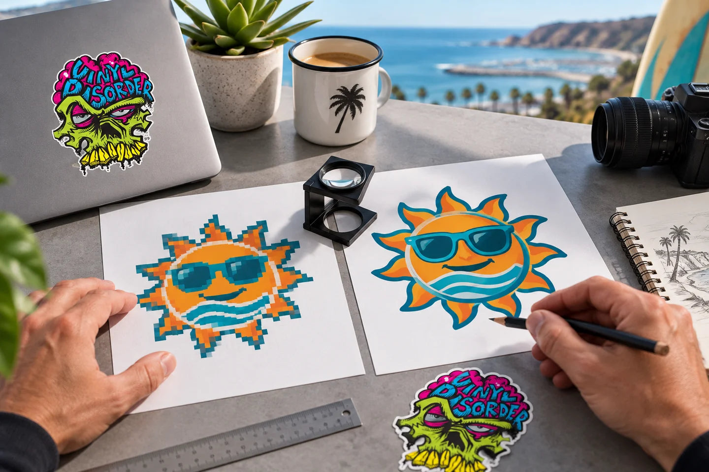 Illustrative Vinyl Disorder artwork color scene