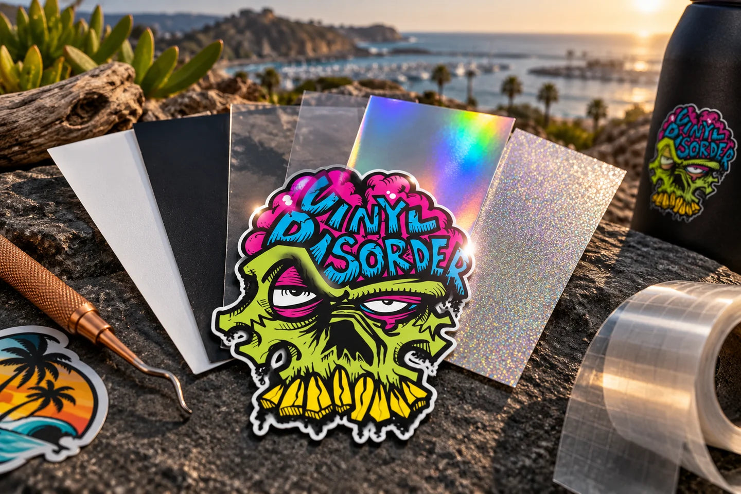 Illustrative Vinyl Disorder materials finishes scene