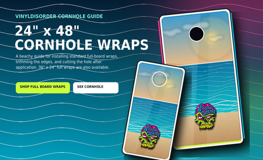 How to Apply 24" x 48" Cornhole Wraps