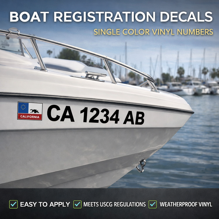 Boat Registration Decals
