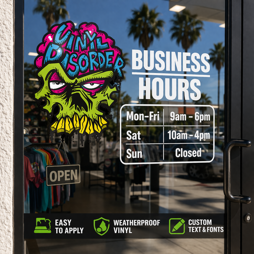 Business Hour Decals